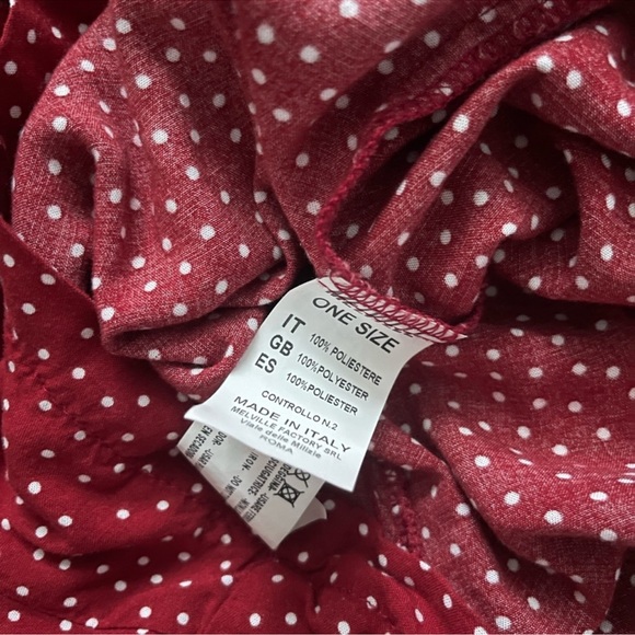 Brandy Melville Ruffle Front V-Neck Skinny Strap Polka Dot Romper - Picture 4 of 5